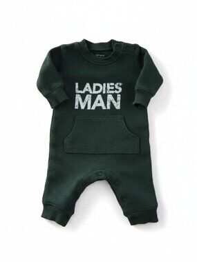 Carter's Ladies Man One Piece Sweatsuit Romper NB